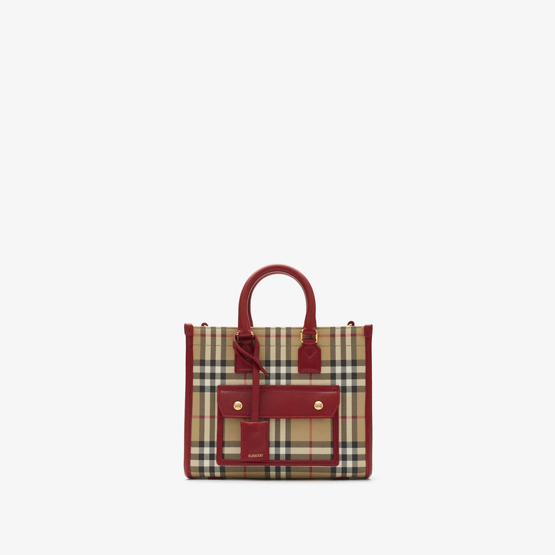 Burberry Burberry Freya Small Tote Handbag Beige - World Class Fashion