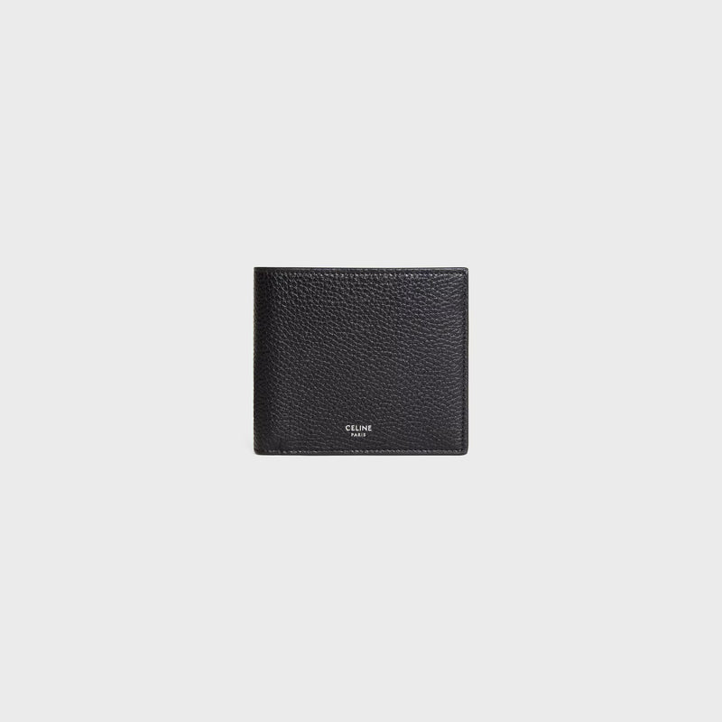 Celine Celine Bi-Fold Leather Wallet Black Men - World Class Fashion