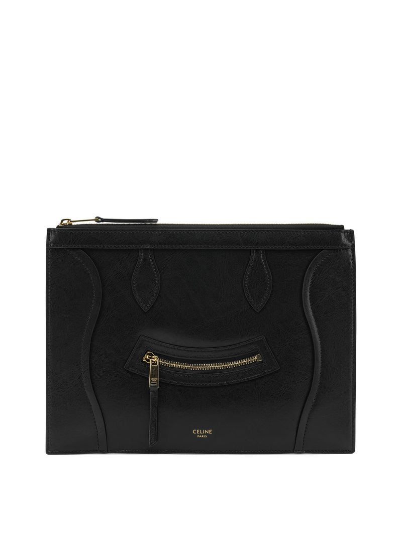 Celine Celine Suede Leather Beauty Case Black - World Class Fashion
