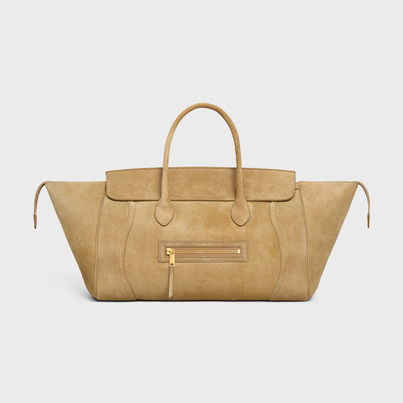 Celine Bolso de mano de ante Celine Luggage beige - World Class Fashion