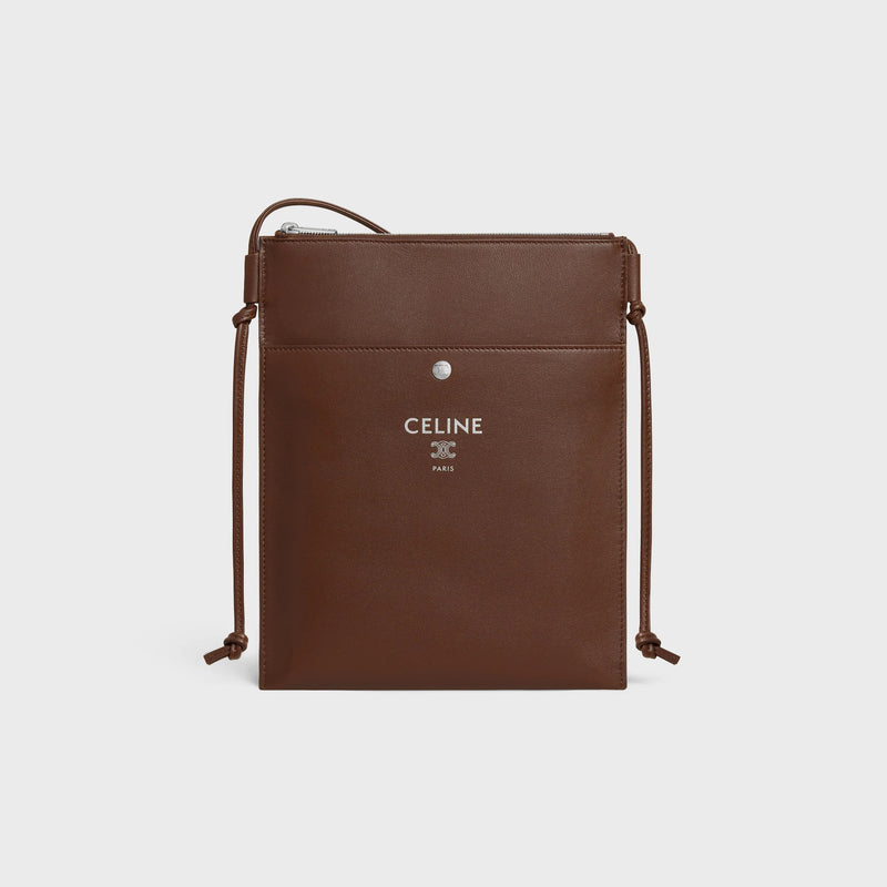 Celine Celine Sharp Small Pouch in Leather Brown - World Class Fashion