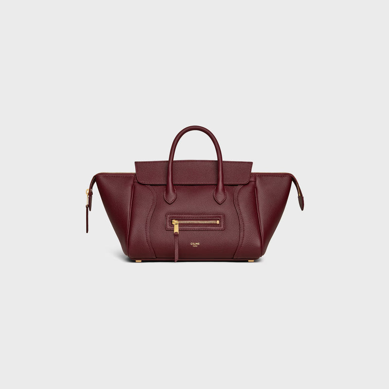 Celine Celine Luggage Small Handbag Bordeaux Calfskin - World Class Fashion