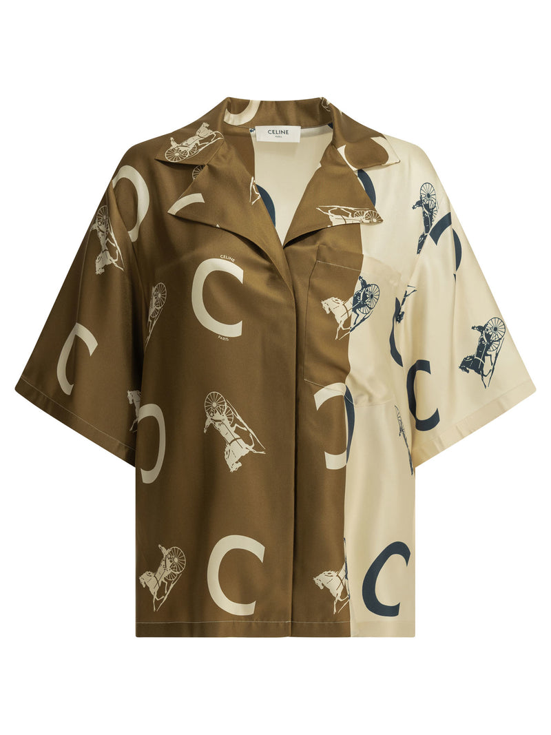 Celine Celine Silk Shirt Beige Women - World Class Fashion