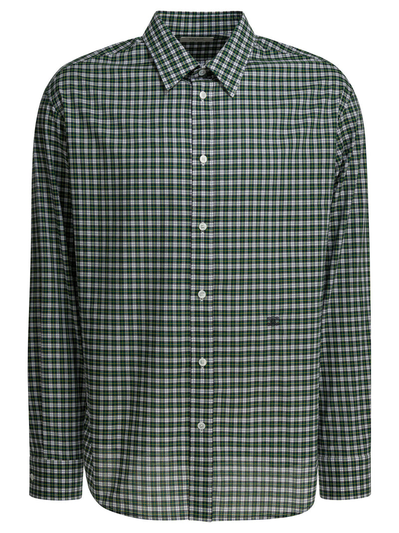 Celine Celine Relaxed Fit Cotton Shirt Green - World Class Fashion