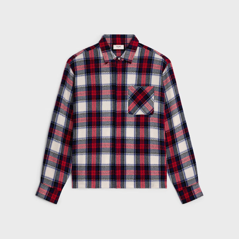 Celine Celine Cashmere Overshirt Jacket Red Men - World Class Fashion