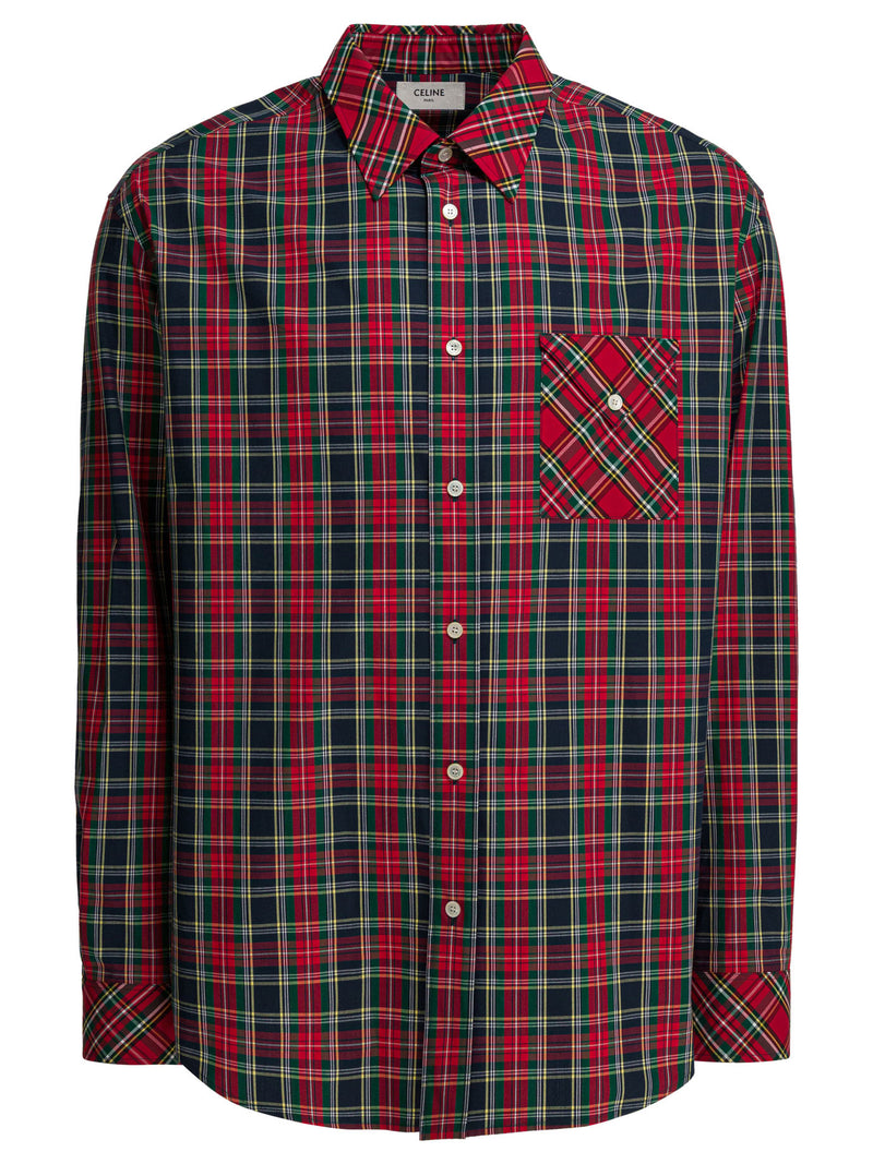 Celine Celine Men's Red Cotton Shirt RC0BH1546.GDO1 - World Class Fashion
