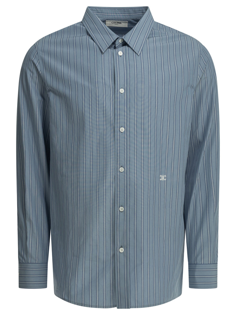 Celine Celine Men's Cotton Shirt Light Blue - World Class Fashion