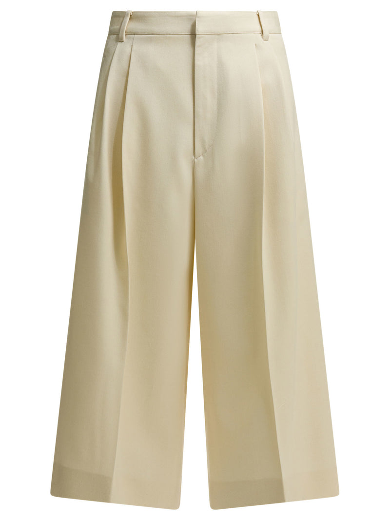 Celine Celine Wool Trousers White Women - World Class Fashion
