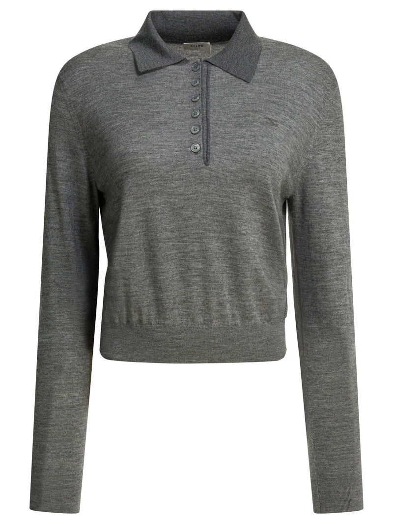 Celine Celine Grey Cashmere Silk Women Knitwear - World Class Fashion