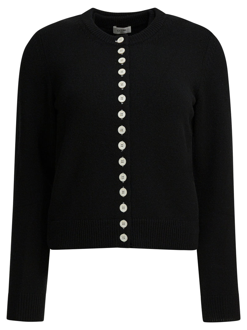 Celine Celine Cashmere Cardigan and Tank Top Black - World Class Fashion