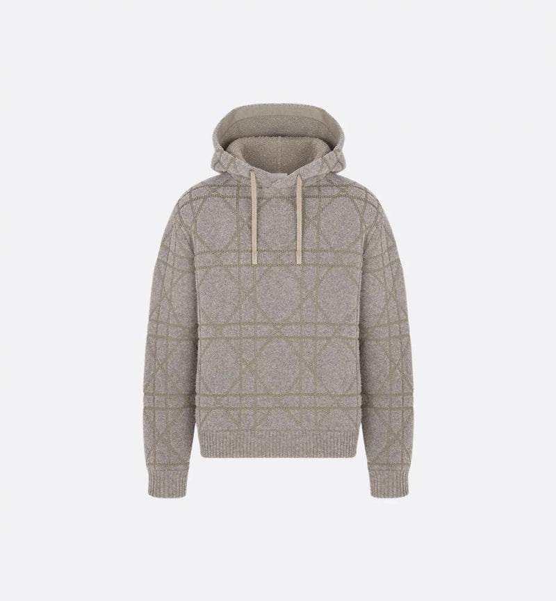 Dior Dior Dior Cannage Hoodie In Cotton And Wool - World Class Fashion