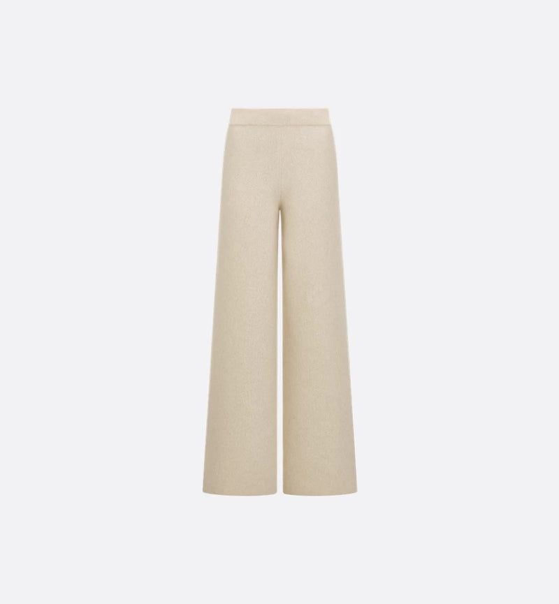 Dior Pantalones Dior Anchos de Cachemira Dorados para Mujer - World Class Fashion