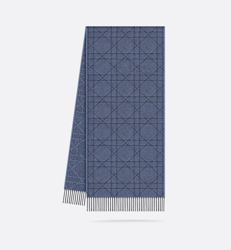 Dior Dior Cannage Scarf Blue Men - World Class Fashion