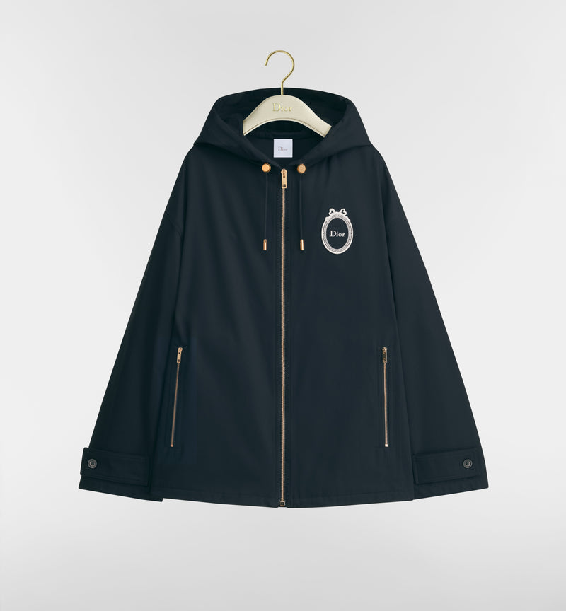 Dior Dior Silk Blend Windbreaker Jacket Blue - World Class Fashion