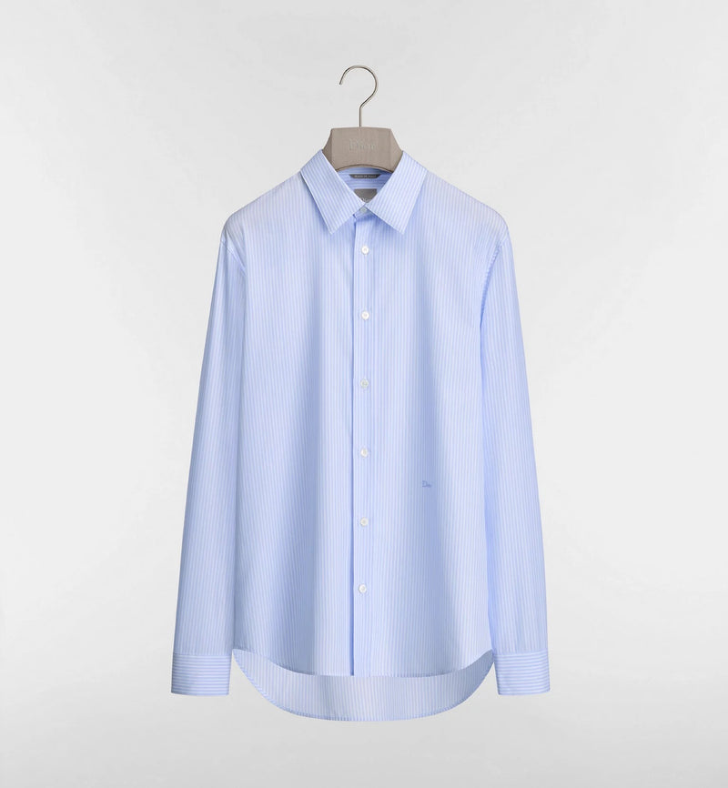 Dior Dior Striped Cotton Shirt Blue Men - World Class Fashion