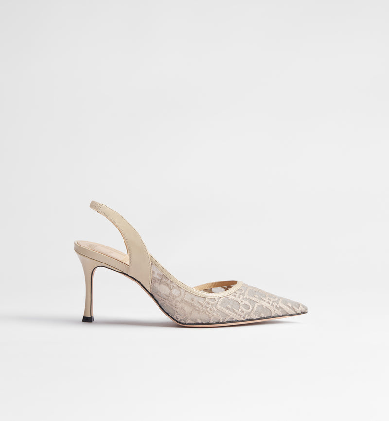 Dior Dior Adiorable 80mm Slingback Pumps Beige - World Class Fashion