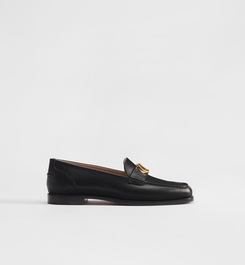 Dior Dior Palais Black Leather Loafers Women - World Class Fashion