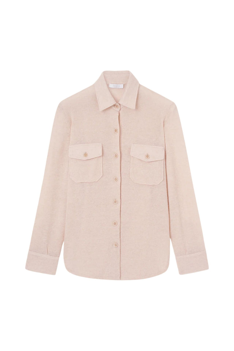Fedeli Fedeli Mixed Cashmere Linen Shirt Beige - World Class Fashion