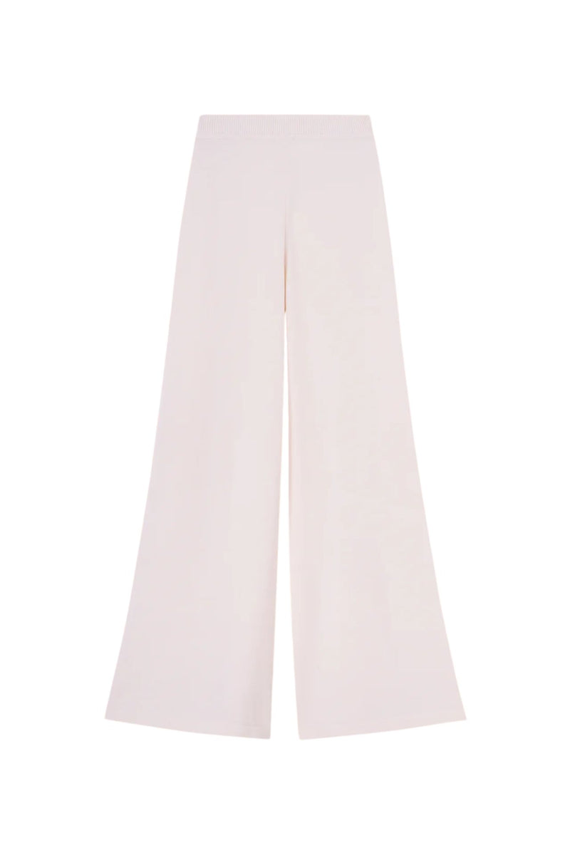 Fedeli Fedeli Cashmere Cotton Wide Leg Pants White - World Class Fashion