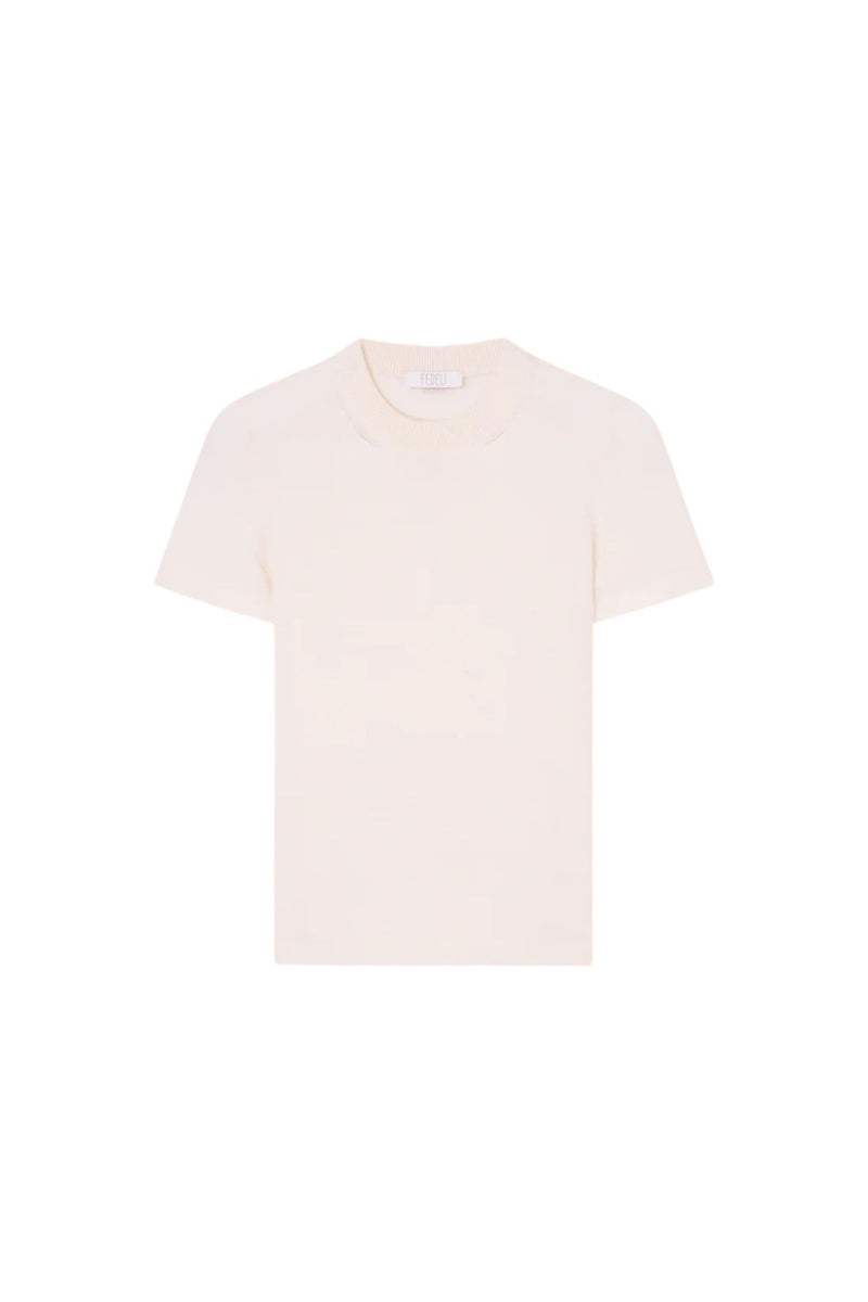 Fedeli Fedeli Cotton Cashmere T-Shirt White Women - World Class Fashion