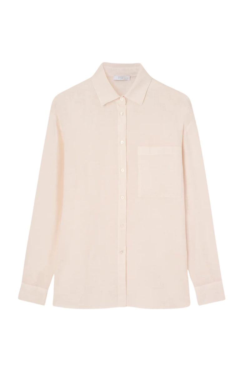 Fedeli Fedeli Palmaria Linen Shirt Beige - World Class Fashion