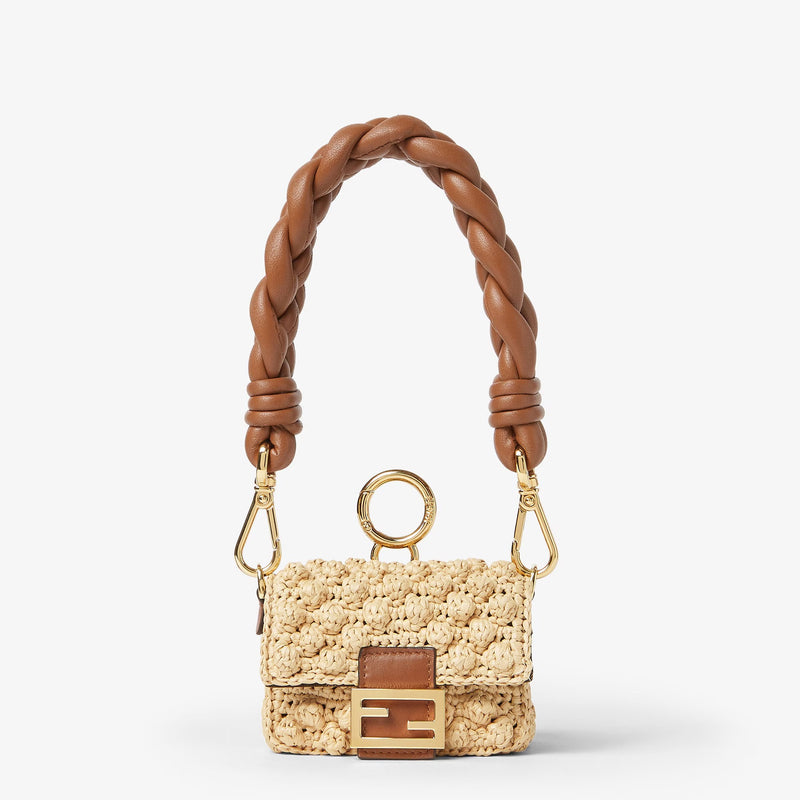 Fendi Bolso Mini Colgante Fendi Baguette Beige - World Class Fashion