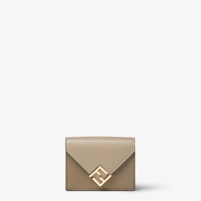 Fendi Fendi Diamonds Tri-fold Wallet Beige - World Class Fashion