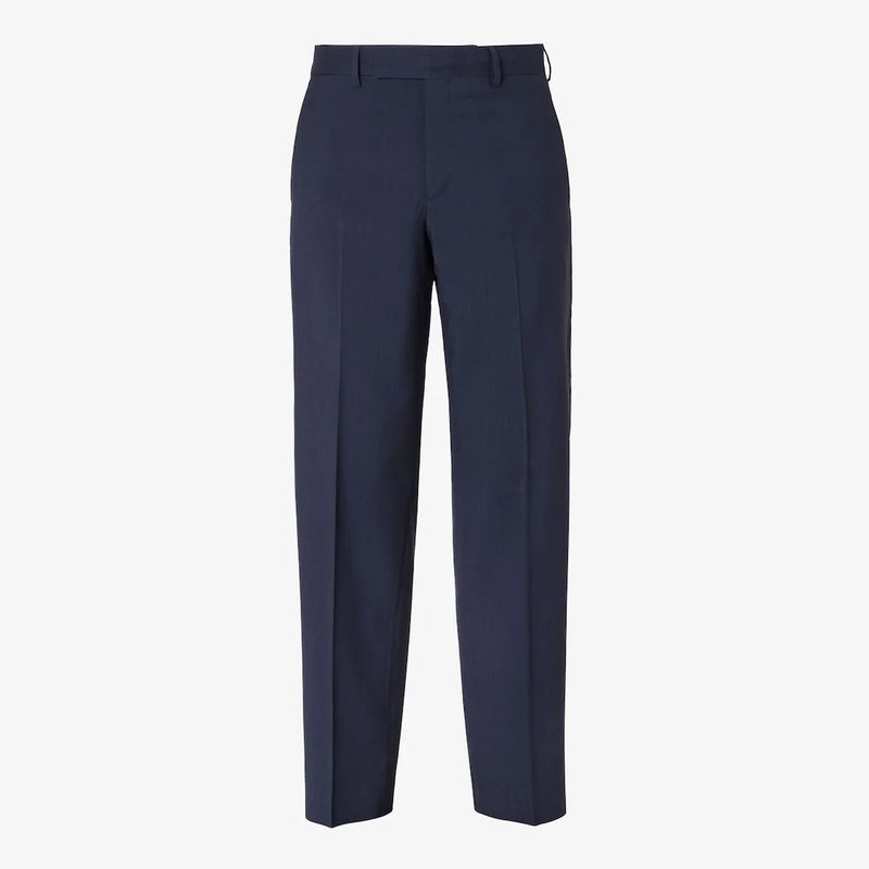 Fendi Fendi Wool Tailored Pants Blue Men - World Class Fashion