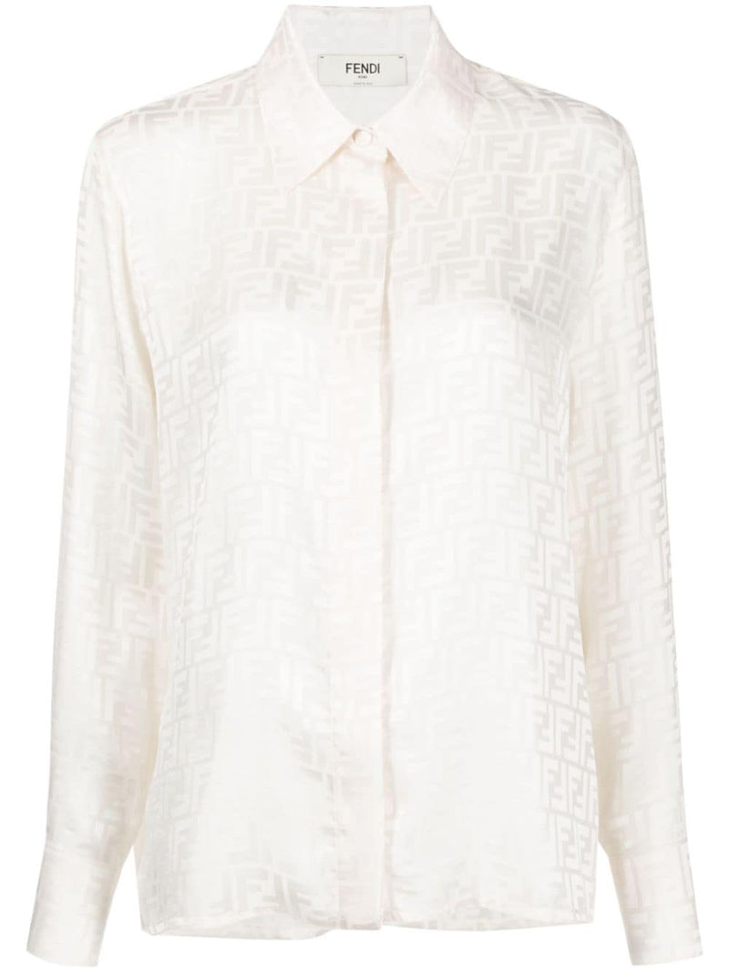 Fendi Fendi Silk FF Shirt White Women - World Class Fashion