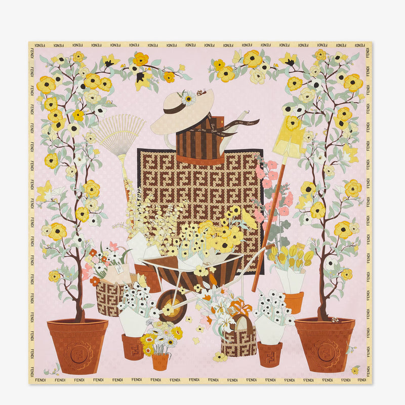 Fendi Fendi Fendi Gardening Silk Scarf - World Class Fashion