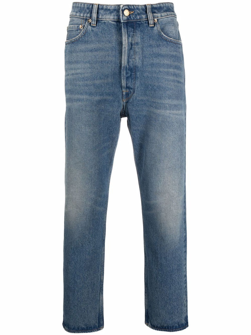 Golden Goose Golden Goose Vaqueros de pernera recta de denim lavado azules - World Class Fashion