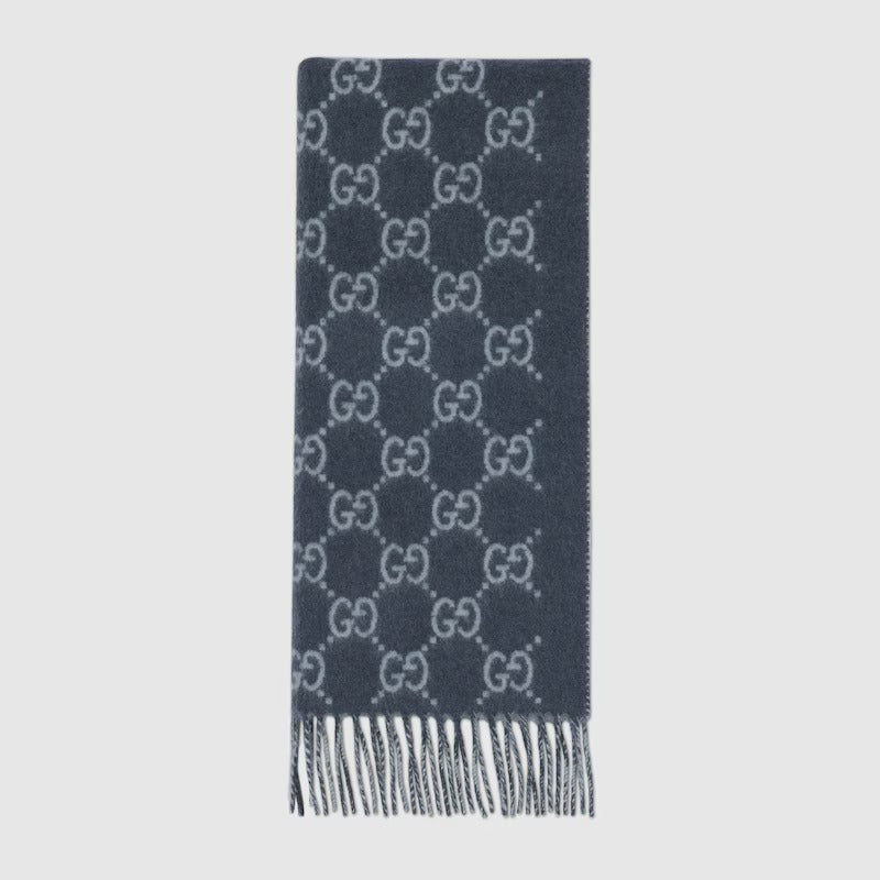 Gucci Bufanda de cachemira Gucci azul para hombre - World Class Fashion