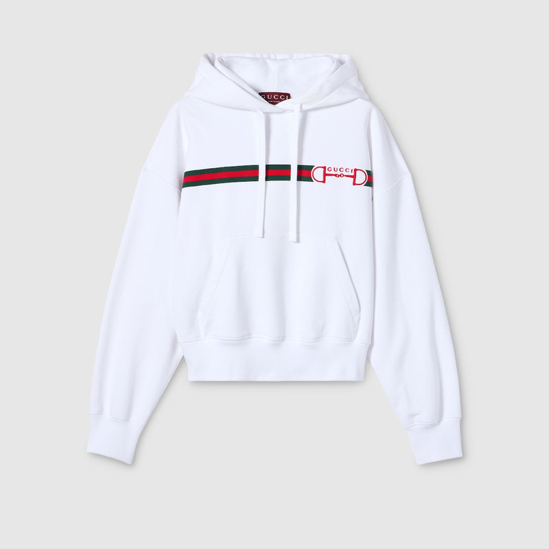 Gucci Gucci Horsebit Hoodie White Women - World Class Fashion