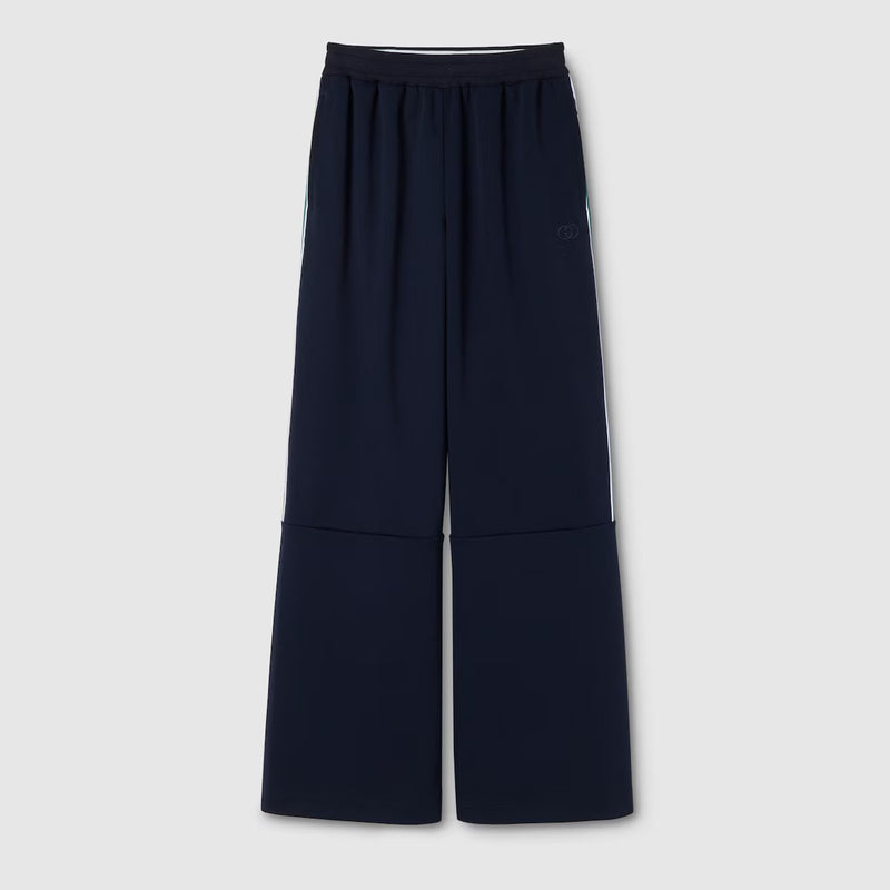 Gucci Gucci Tracksuit Pants with Logo Blue Women - World Class Fashion