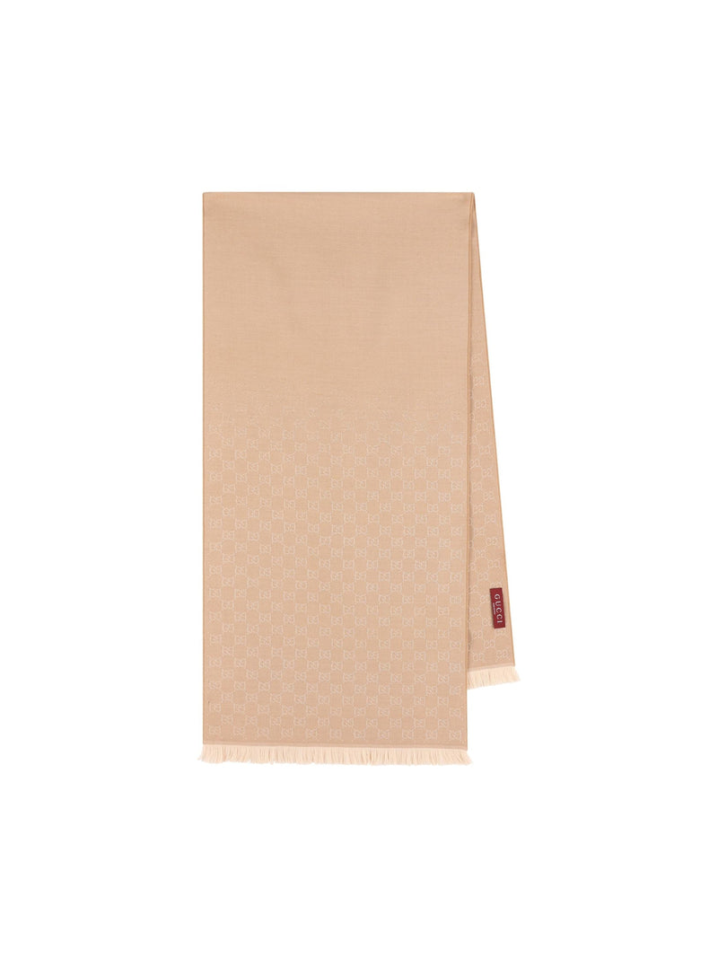 Gucci Gucci GG Wool Scarf Beige Women - World Class Fashion