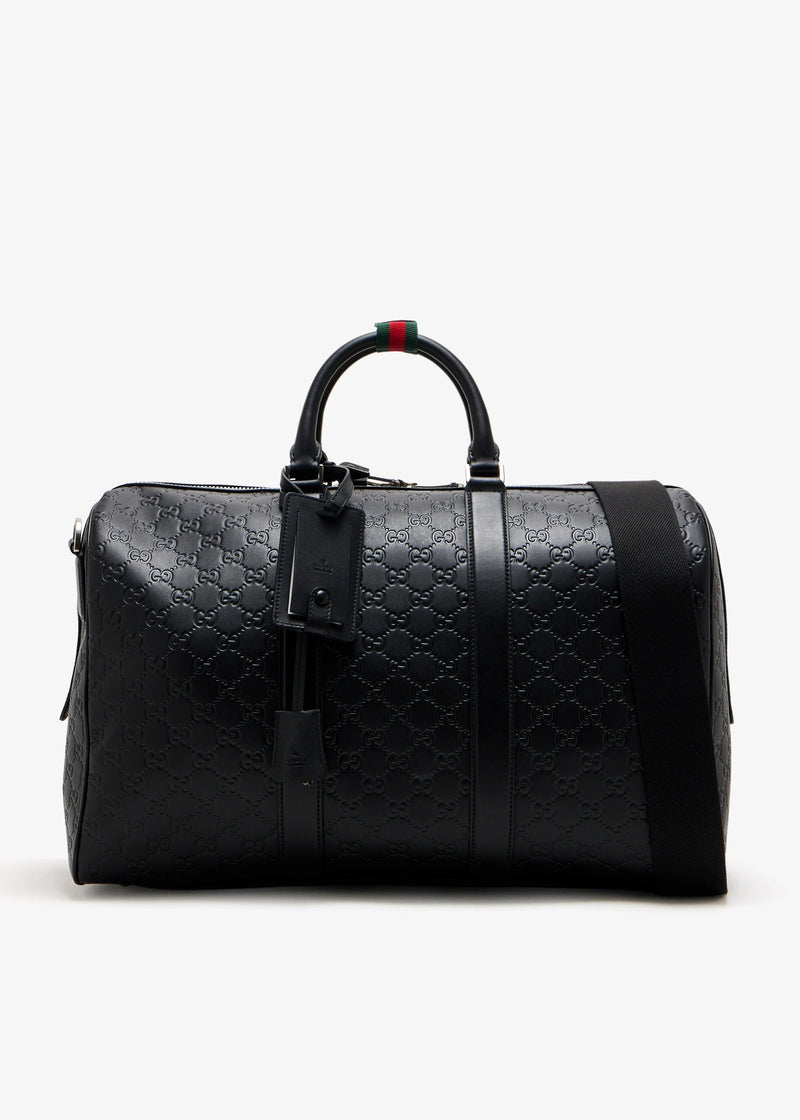 Gucci Bolso de viaje Gucci GG Emblem Negro - World Class Fashion