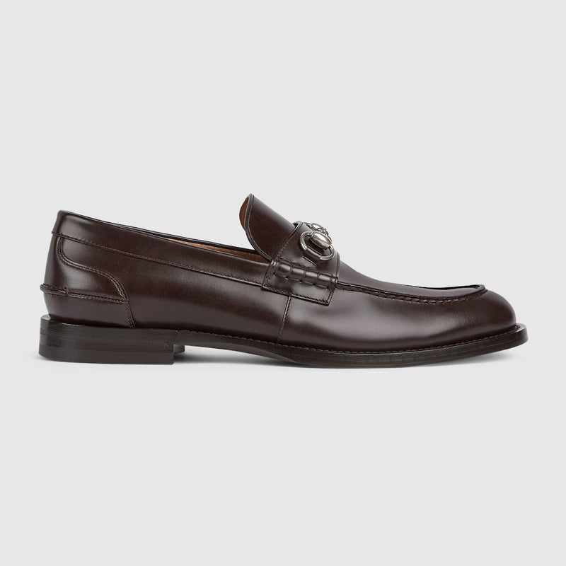Gucci Mocasines Gucci de cuero marrón con Horsebit para hombre - World Class Fashion