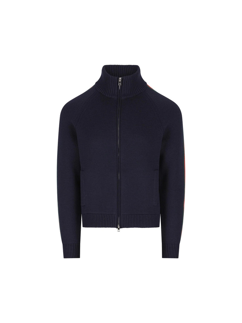 Gucci Gucci Men's Black Wool Zippered Knitwear - World Class Fashion