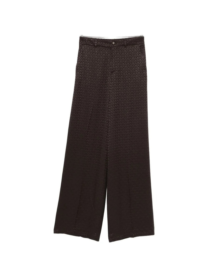 Gucci Gucci Horsebit Silk Pants Brown Women - World Class Fashion