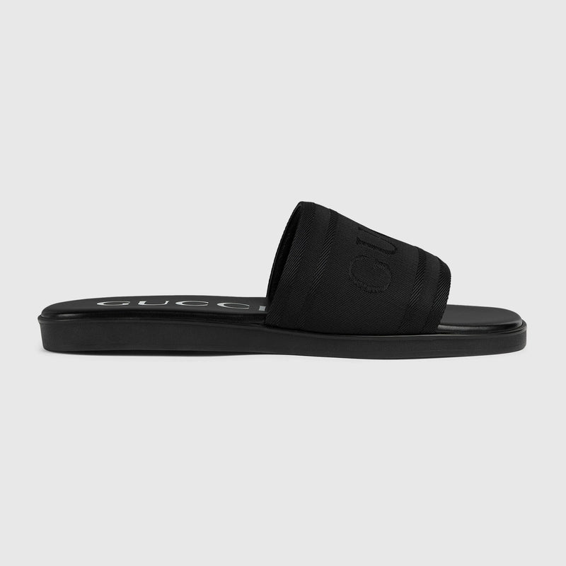 Gucci Gucci Logo Slides Sandals Black Men - World Class Fashion
