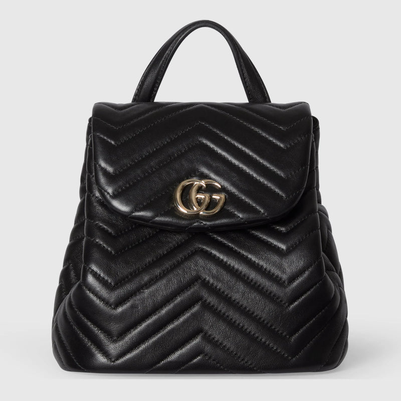 Gucci Gucci GG Marmont Mochila Negra Mujer - World Class Fashion