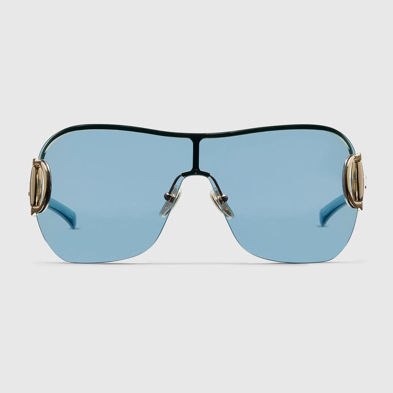 Gucci Gucci Mask Sunglasses Gold Women - World Class Fashion