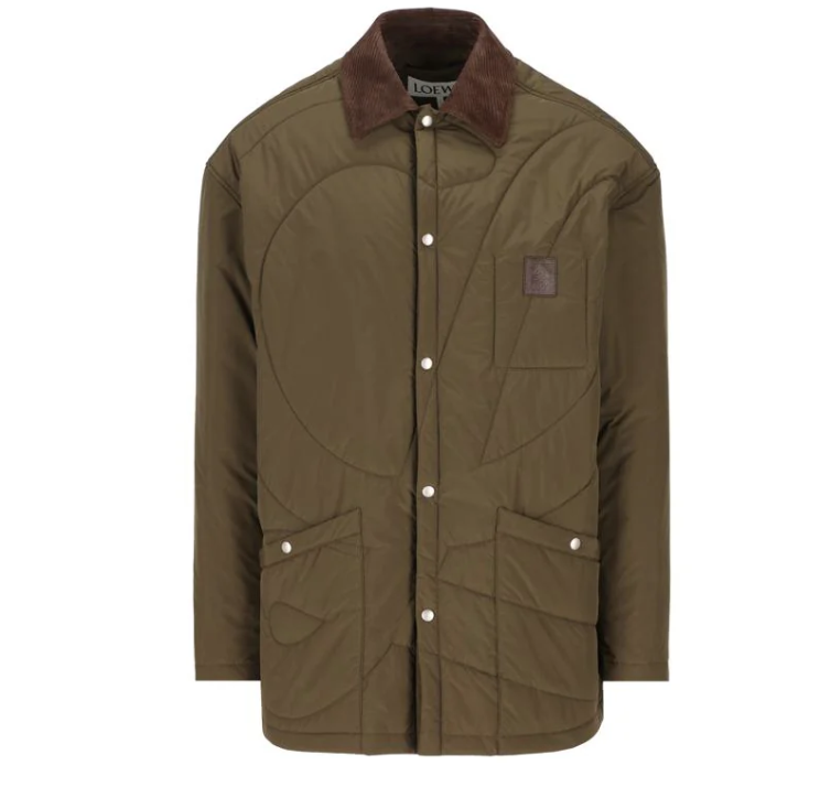 Loewe Loewe Wool Overshirt Jacket Khaki Green - World Class Fashion
