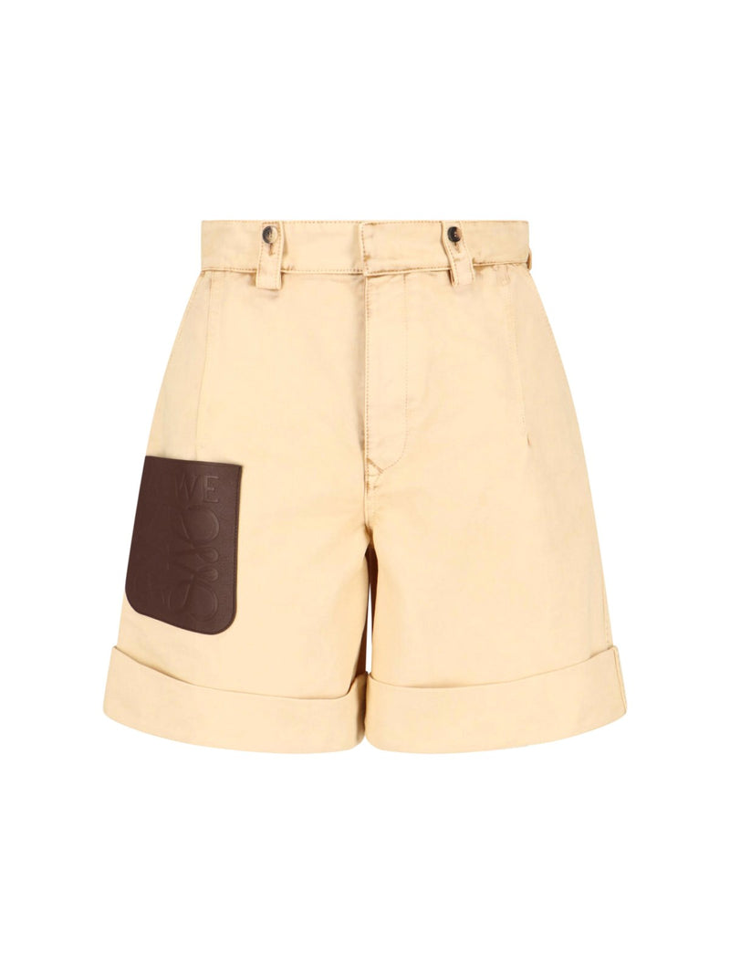 Loewe Loewe Anagram Cotton Shorts - World Class Fashion