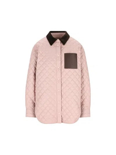 Loewe Loewe Quilted Jacket Light Pink Women - World Class Fashion