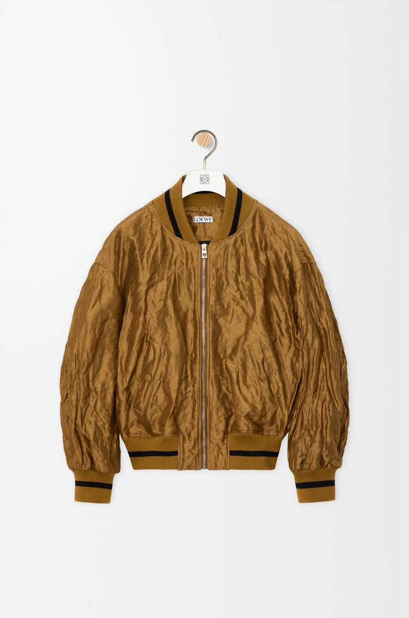 Loewe Chaqueta Bomber Loewe de Tejido Técnico Toffee - World Class Fashion