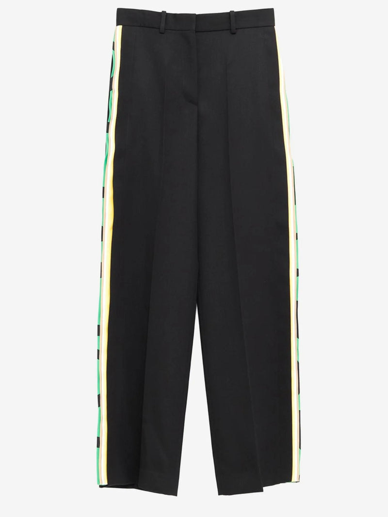 Loewe Loewe Wool Blend Pants Black Women - World Class Fashion