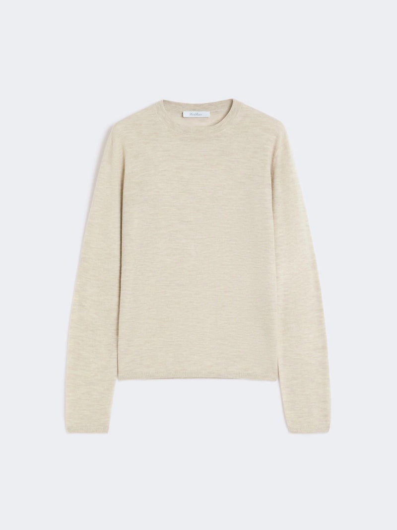 Max Mara Max Mara Jersey de Cuello Redondo de Cachemira Beige - World Class Fashion