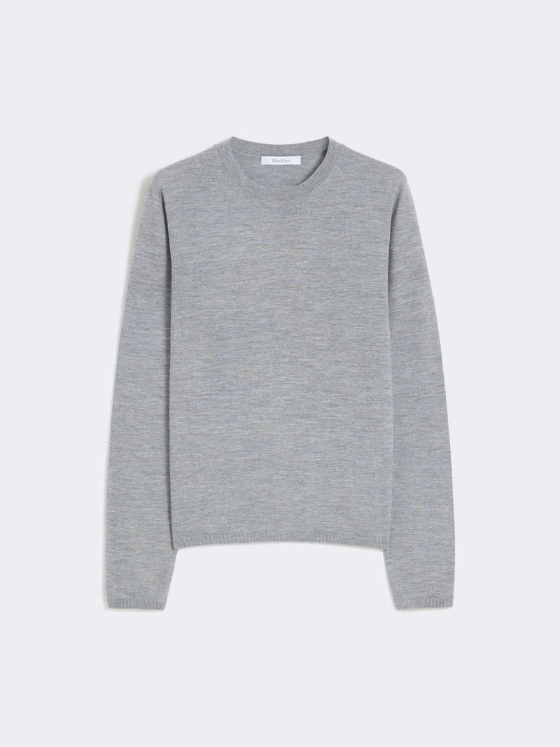 Max Mara Max Mara Cashmere Jersey Cuello Redondo Gris - World Class Fashion