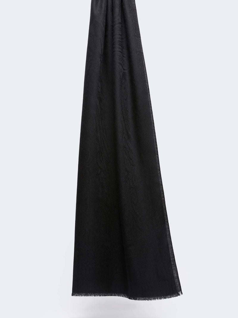 Max Mara Max Mara Wool Silk Scarf Black Women - World Class Fashion